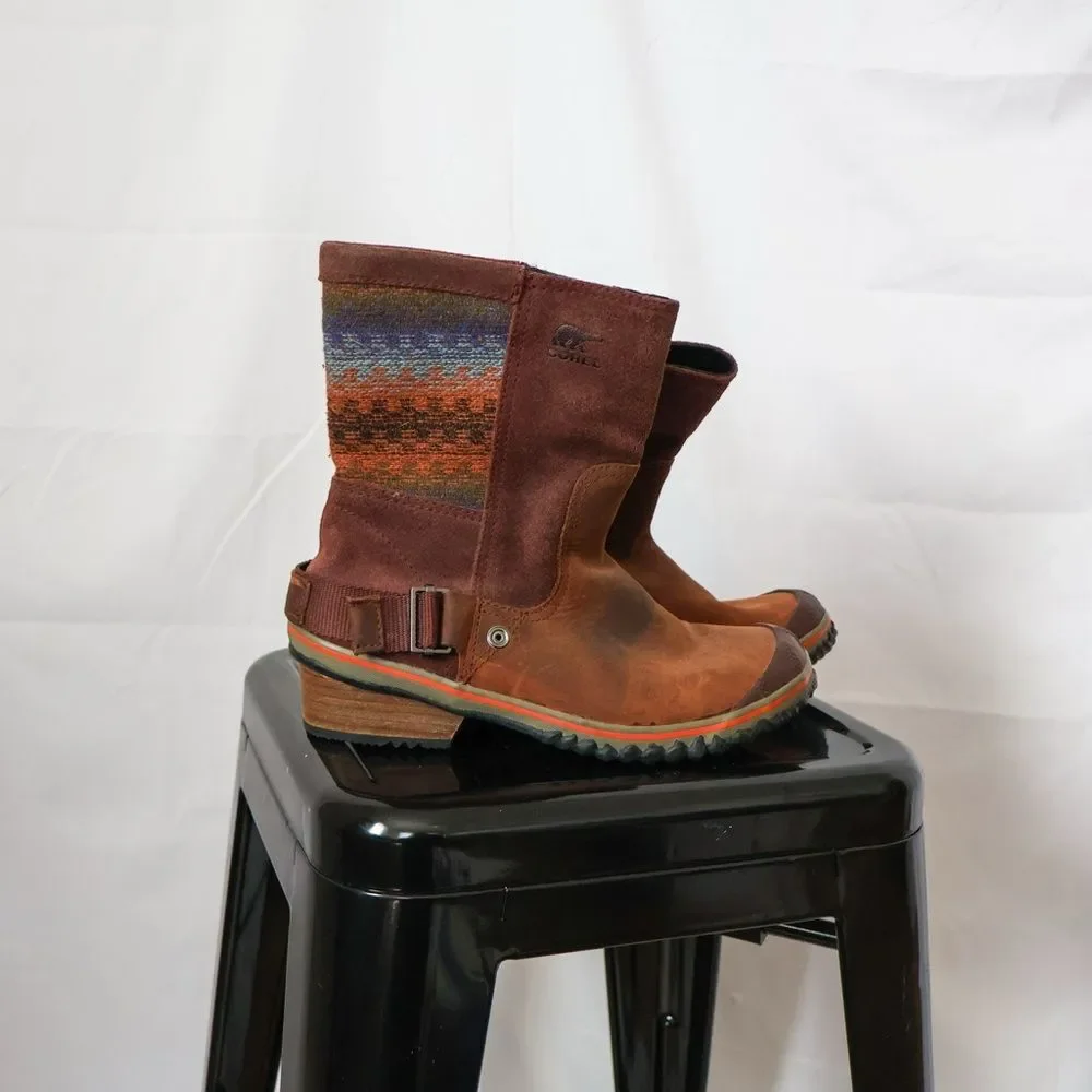 Sorel Women's Slimshortie Chevron Waterproof Snow Boot 7 - Picture 4 of 9